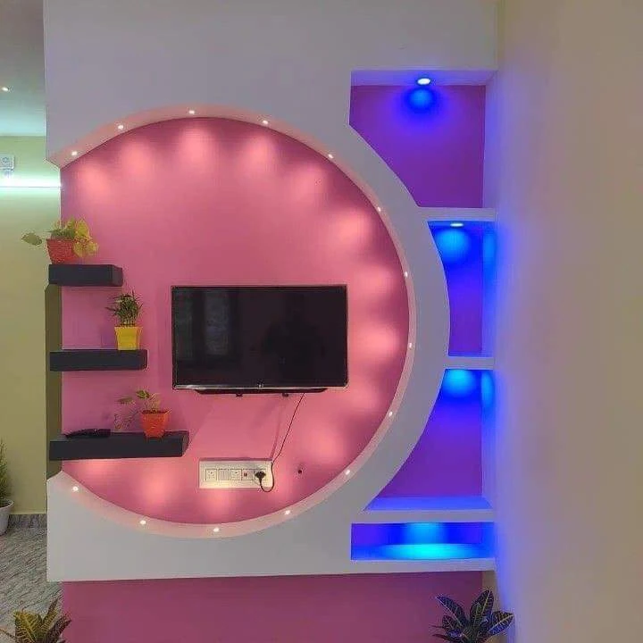 Home TV interior design lights